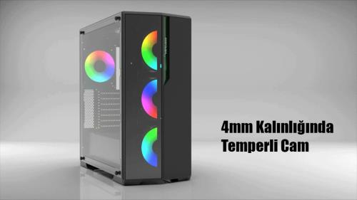 EMPOUSA EMG-17XN 750W 80 PLUS 4X120MM FAN RGB + Gaming ATX PSU YOK KUMAND VAR